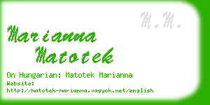 marianna matotek business card